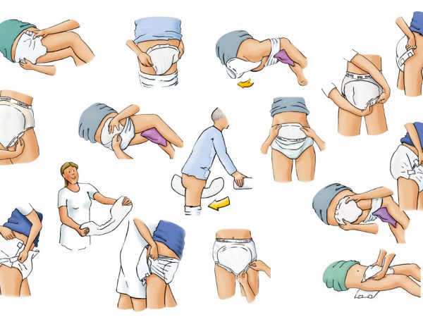 How to put incontinence pads and pants