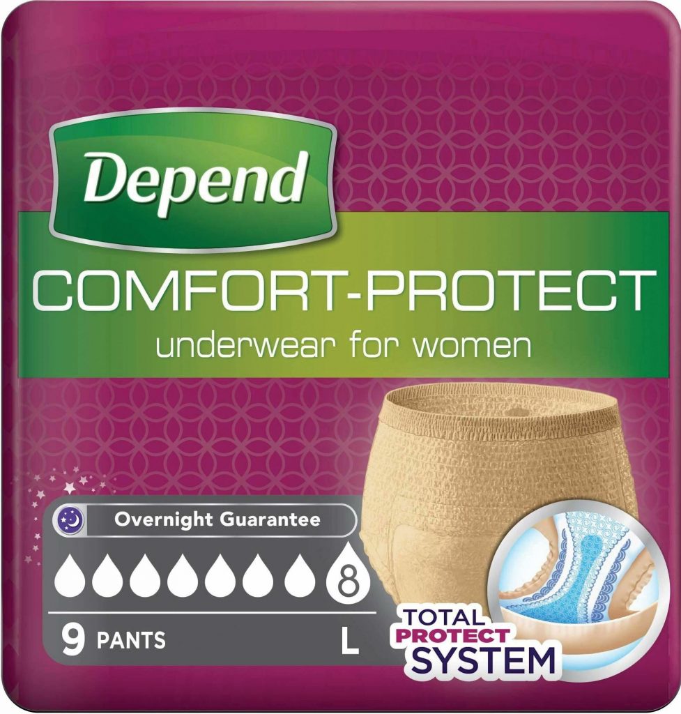 https://www.incontinence.co.uk/wp-content/uploads/2019/09/depend-comfort-protect-pants-for-women-large-1-977x1024.jpg